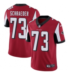 Men's Nike Atlanta Falcons #73 Ryan Schraeder Red Team Color Vapor Untouchable Limited Player NFL Jersey