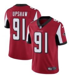 Men's Nike Atlanta Falcons #91 Courtney Upshaw Red Team Color Vapor Untouchable Limited Player NFL Jersey