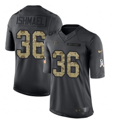 Youth Nike Atlanta Falcons #36 Kemal Ishmael Limited Black 2016 Salute to Service NFL Jersey