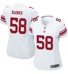 Women's Nike New York Giants #58 Carl Banks Game White NFL Jersey