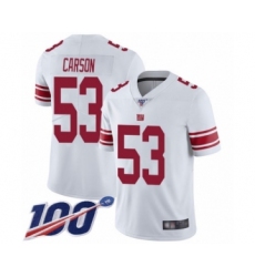Men's New York Giants #53 Harry Carson White Vapor Untouchable Limited Player 100th Season Football Jersey