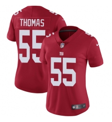 Women's Nike New York Giants #55 J.T. Thomas Red Alternate Vapor Untouchable Limited Player NFL Jersey