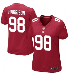 Women's Nike New York Giants #98 Damon Harrison Game Red Alternate NFL Jersey