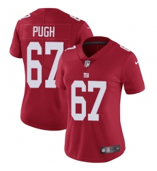Women's Nike New York Giants #67 Justin Pugh Red Alternate Vapor Untouchable Limited Player NFL Jersey
