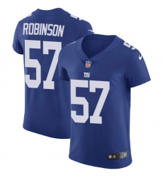 Men's Nike New York Giants #57 Keenan Robinson Elite Royal Blue Team Color NFL Jersey