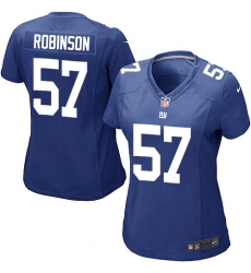 Women's Nike New York Giants #57 Keenan Robinson Game Royal Blue Team Color NFL Jersey