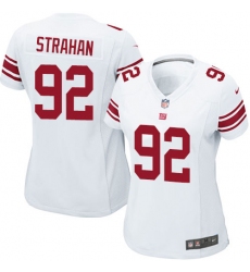 Women's Nike New York Giants #92 Michael Strahan Game White NFL Jersey