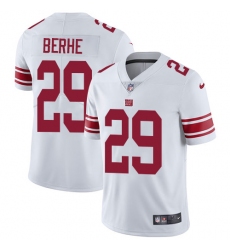 Men's Nike New York Giants #29 Nat Berhe White Vapor Untouchable Limited Player NFL Jersey