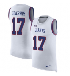 Men's Nike New York Giants #17 Dwayne Harris Limited White Rush Player Name & Number Tank Top NFL Jersey