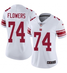 Women's Nike New York Giants #74 Ereck Flowers Elite White NFL Jersey