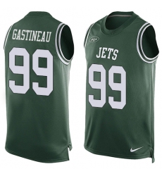Men's Nike New York Jets #99 Mark Gastineau Limited Green Player Name & Number Tank Top NFL Jersey