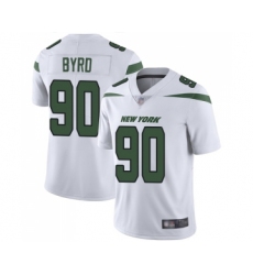 Men's New York Jets #90 Dennis Byrd White Vapor Untouchable Limited Player Football Jersey