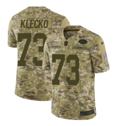 Youth Nike New York Jets #73 Joe Klecko Limited Camo 2018 Salute to Service NFL Jersey