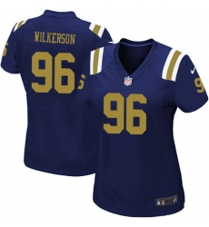 Women's Nike New York Jets #96 Muhammad Wilkerson Limited Navy Blue Alternate NFL Jersey