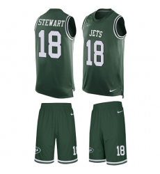 Men's Nike New York Jets #18 ArDarius Stewart Limited Green Tank Top Suit NFL Jersey