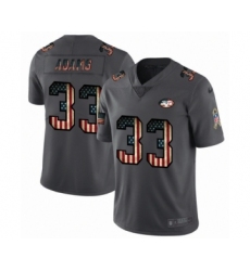 Men's New York Jets #33 Jamal Adams Limited Black USA Flag 2019 Salute To Service Football Jersey