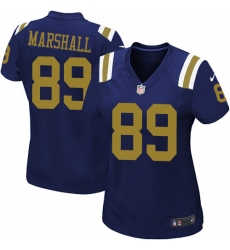 Women's Nike New York Jets #89 Jalin Marshall Game Navy Blue Alternate NFL Jersey