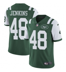 Men's Nike New York Jets #48 Jordan Jenkins Green Team Color Vapor Untouchable Limited Player NFL Jersey