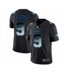 Men Detroit Lions #9 Matthew Stafford Black Smoke Fashion Limited Jersey