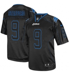 Men's Nike Detroit Lions #9 Matthew Stafford Elite Lights Out Black NFL Jersey