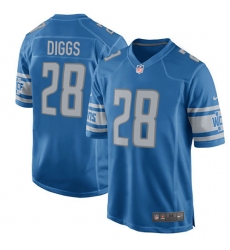 Men's Nike Detroit Lions #28 Quandre Diggs Game Light Blue Team Color NFL Jersey