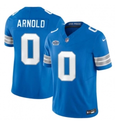 Men's Detroit Lions #0 Terrion Arnold New Blue 2024 With Dradt F.U.S.E. Vapor Limited Stitched Jersey