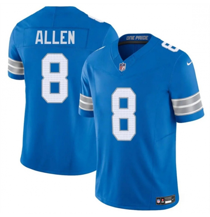 Men's Detroit Lions #8 Kyle Allen Blue 2025 F.U.S.E. Vapor Limited Football Stitched Jersey