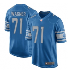 Men's Nike Detroit Lions #71 Ricky Wagner Game Light Blue Team Color NFL Jersey