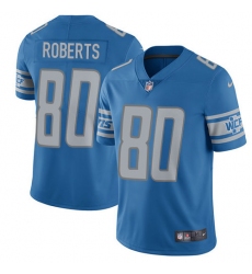 Men's Nike Detroit Lions #80 Michael Roberts Limited Light Blue Team Color Vapor Untouchable NFL Jersey
