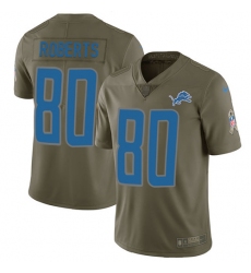 Youth Nike Detroit Lions #80 Michael Roberts Limited Olive 2017 Salute to Service NFL Jersey