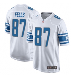 Men's Nike Detroit Lions #87 Darren Fells Game White NFL Jersey