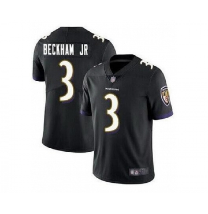 Nike Baltimore Ravens #3 Odell Beckham Jr Black Vapor Untouchable Limited Jersey