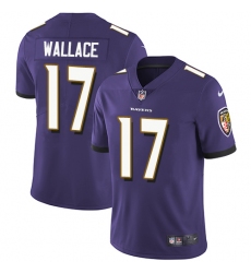 Youth Nike Baltimore Ravens #17 Mike Wallace Purple Team Color Vapor Untouchable Limited Player NFL Jersey
