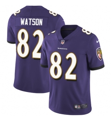 Men's Nike Baltimore Ravens #82 Benjamin Watson Purple Team Color Vapor Untouchable Limited Player NFL Jersey