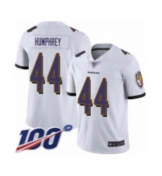 Men's Baltimore Ravens #44 Marlon Humphrey White Vapor Untouchable Limited Player 100th Season Football Jersey