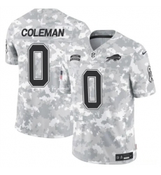 Men's Buffalo Bills #0 Keon Coleman 2024 F.U.S.E. Arctic Camo Salute to Service Limited Football Stitched Jersey