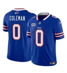 Men's Buffalo Bills #0 Keon Coleman Blue 2024 With Draft F.U.S.E. Vapor Untouchable Limited Stitched Football Jersey