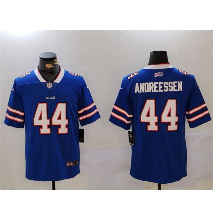 Men's Buffalo Bills #44 Joe Andreessen Blue Vapor Untouchable Limited Stitched Jersey