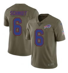 Men's Nike Buffalo Bills #6 Colton Schmidt Limited Olive 2017 Salute to Service NFL Jersey