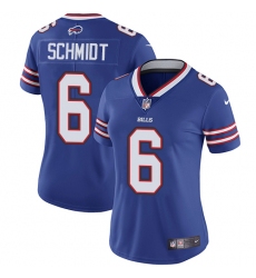 Women's Nike Buffalo Bills #6 Colton Schmidt Royal Blue Team Color Vapor Untouchable Limited Player NFL Jersey