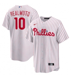 Men's Philadelphia Phillies #10 JT Realmuto Nike White Home Replica Player Name Jersey