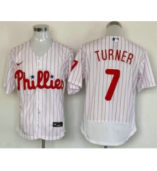 Men's Philadelphia Phillies #7 Trea Turner White Stitched MLB Flex Base Nike Jersey