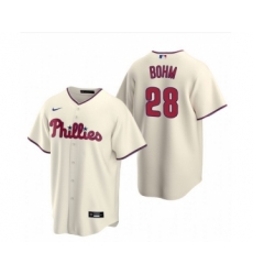 Youth Philadelphia Phillies #28 Alec Bohm Cream Alternate Jersey