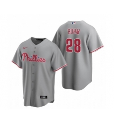 Youth Philadelphia Phillies #28 Alec Bohm Gray Road Jersey