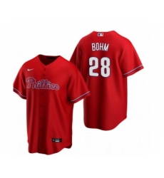 Youth Philadelphia Phillies #28 Alec Bohm Red Alternate stitch Jersey