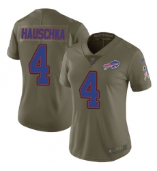 Women's Nike Buffalo Bills #4 Stephen Hauschka Limited Olive 2017 Salute to Service NFL Jersey