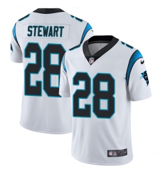 Men's Nike Carolina Panthers #28 Jonathan Stewart White Vapor Untouchable Limited Player NFL Jersey
