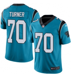 Men's Nike Carolina Panthers #70 Trai Turner Blue Alternate Vapor Untouchable Limited Player NFL Jersey