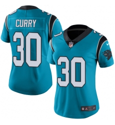 Women's Nike Carolina Panthers #30 Stephen Curry Blue Alternate Vapor Untouchable Limited Player NFL Jersey