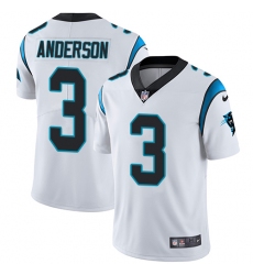 Men's Nike Carolina Panthers #3 Derek Anderson White Vapor Untouchable Limited Player NFL Jersey